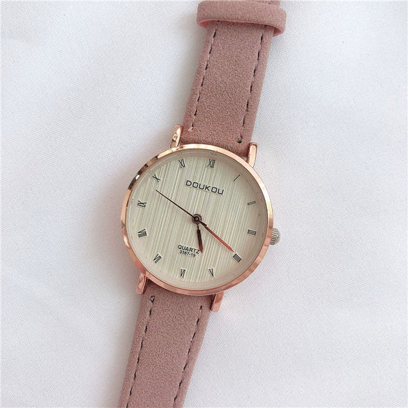 Leisure Style Alloy Case Ordinary Glass Mirror Women's Watch