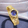 Leisure Style Alloy Case Stainless Steel Band Round Quartz Watch And Jewelry Set For Female