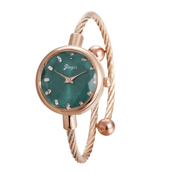 Leisure Style Female Bracelet Watch Alloy Strap And Case Titanium Clasp Rectangle Dial