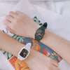 Leisure Style Square Alloy And Silicone Watch For Male And Female Students