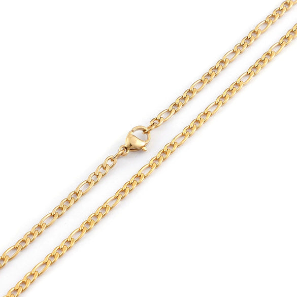 Leisure Titanium Steel 18K Gold Plated Hip Hop Nk Chain Necklace For Men