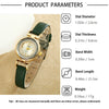 Leisure Women Jewelry Set With Alloy Case Round Dial Quartz Watch And Imitation Leather Belt And Stainless Steel Clasp