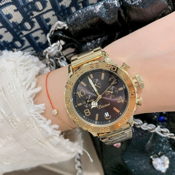 Leisure Women's Alloy And Stainless Steel Watch With Round Dial