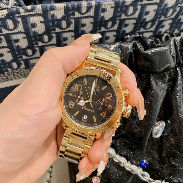 Leisure Women's Alloy And Stainless Steel Watch With Round Dial