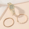 Leisure Women's Alloy Bracelet Watch With Square Dial And Diamond Star Design