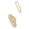 Leisure Women's Alloy Bracelet Watch With Square Dial And Diamond Star Design