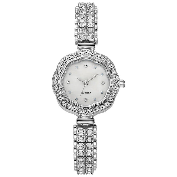 Leisure Women's Alloy Watch With Rhombus Dial And Stainless Steel Buckle