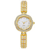 Leisure Women's Alloy Watch With Rhombus Dial And Stainless Steel Buckle