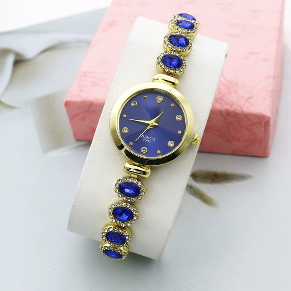 Leisure Women's Quartz Bracelet Watch Alloy Case Stainless Steel Strap Round Dial