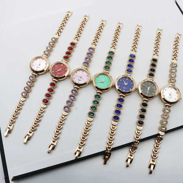 Leisure Women's Quartz Bracelet Watch Alloy Case Stainless Steel Strap Round Dial
