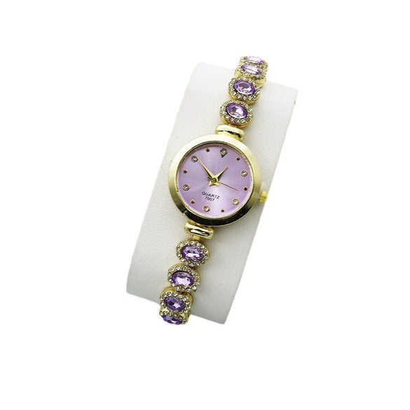 Leisure Women's Quartz Bracelet Watch Alloy Case Stainless Steel Strap Round Dial