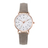 Leisure Women's Quartz Watch Alloy Case Imitation Leather Strap Stainless Steel Clasp Round Dial