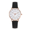 Leisure Women's Quartz Watch Alloy Case Imitation Leather Strap Stainless Steel Clasp Round Dial
