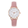 Leisure Women's Quartz Watch Alloy Case Imitation Leather Strap Stainless Steel Clasp Round Dial