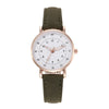 Leisure Women's Quartz Watch Alloy Case Imitation Leather Strap Stainless Steel Clasp Round Dial