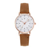 Leisure Women's Quartz Watch Alloy Case Imitation Leather Strap Stainless Steel Clasp Round Dial