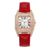 Leisure Women's Watch Alloy Case Imitation Leather Strap Spiral Crown Pin Buckle Round Dial