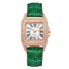 Leisure Women's Watch Alloy Case Imitation Leather Strap Spiral Crown Pin Buckle Round Dial