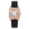 Leisure Women's Watch Alloy Case Imitation Leather Strap Spiral Crown Pin Buckle Round Dial