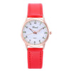Leisure Women's Watch With Imitation Leather Strap Alloy Case Round Dial And Stainless Steel Buckle