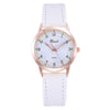 Leisure Women's Watch With Imitation Leather Strap Alloy Case Round Dial And Stainless Steel Buckle