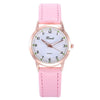 Leisure Women's Watch With Imitation Leather Strap Alloy Case Round Dial And Stainless Steel Buckle