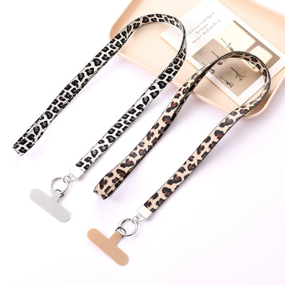 Leopard Artificial Leather Mobile Phone Hanging Rope Key Chain Pendant Semimanual Antilosing Rope