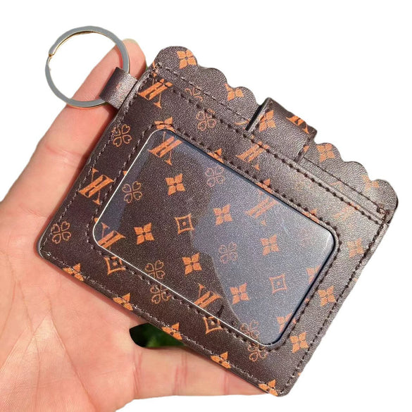 Leopard Print Pu Leather Card Bag Id Bag Coin Purse Clutch Bag Bank Card Bus Card Case