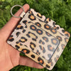 Leopard Print Pu Leather Card Bag Id Bag Coin Purse Clutch Bag Bank Card Bus Card Case