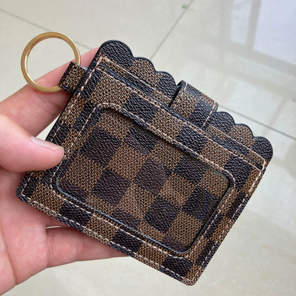 Leopard Print Pu Leather Card Bag Id Bag Coin Purse Clutch Bag Bank Card Bus Card Case