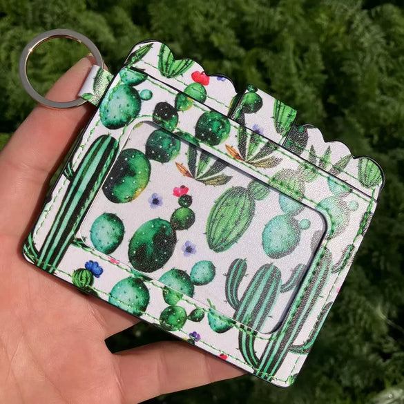 Leopard Print Pu Leather Card Bag Id Bag Coin Purse Clutch Bag Bank Card Bus Card Case