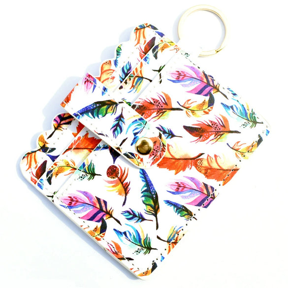 Leopard Print Pu Leather Card Bag Id Bag Coin Purse Clutch Bag Bank Card Bus Card Case