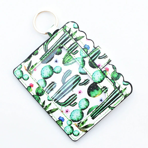 Leopard Print Pu Leather Card Bag Id Bag Coin Purse Clutch Bag Bank Card Bus Card Case