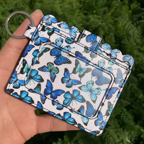 Leopard Print Pu Leather Card Bag Id Bag Coin Purse Clutch Bag Bank Card Bus Card Case