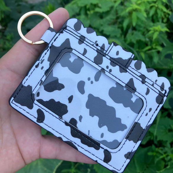 Leopard Print Pu Leather Card Bag Id Bag Coin Purse Clutch Bag Bank Card Bus Card Case