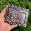 Leopard Print Pu Leather Card Bag Id Bag Coin Purse Clutch Bag Bank Card Bus Card Case