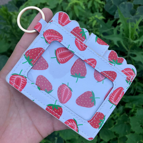 Leopard Print Pu Leather Card Bag Id Bag Coin Purse Clutch Bag Bank Card Bus Card Case