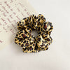 Leopard Satin Fabric Handmade High Elastic Hair Ring Headdress