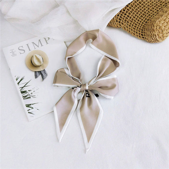 Letter Long Hair Band Scarf Women's Allseason Decoration Scarf