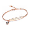 Lettering Stainless Steel Medical Bracelet Men'S And Women'S Personalized Diy Name Laser Lettering 18K Gold Bracelet Jewelry