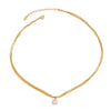 Light Luxury Allmatch Stainless Steel Square Zircon Pendant Fourlayer Chain Electroplated Necklace For Women