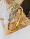 Light Luxury Animal Copper Inlaid Zircon Electroplated Bracelet Ring