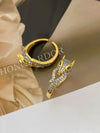 Light Luxury Animal Copper Inlaid Zircon Electroplated Bracelet Ring