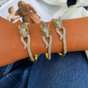 Light Luxury Animal Copper Inlaid Zircon Electroplated Bracelet Ring