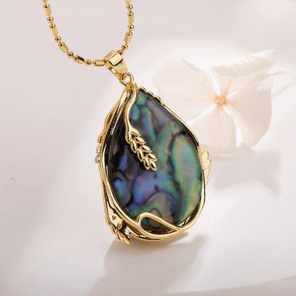 Light Luxury Baroque Pearl Necklace For Women Copper Plated Real Gold With Maple Leaf Abalone Shell Styling Set With Pearls
