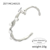 Light Luxury Bead Jewelry Titanium Steel Gold Plated Pastoral Style Flower Open Bracelet For Women