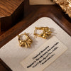 Light Luxury Bow Titanium Steel Electroplated Earrings For Women