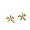 Light Luxury Bowknot Diamond Copper Earrings For Women
