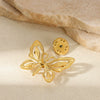 Light Luxury Butterfly Pearl Stainless Steel Brooch For Women Electroplated