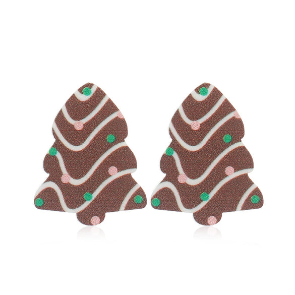 Light Luxury Christmas Acrylic Earrings Fashion Plants And Flowers Style